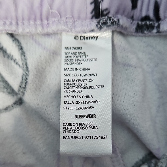 Disney Jack Skellington Nightmare Before Christmas Women’s Pajama Set 2X - Picture 8 of 14